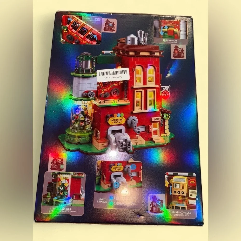 Christmas Gift Factory Building Blocks Set 2775 pcs Light-Up DIY Holiday Village - Picture 6 of 15